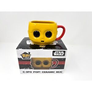 Funko Pop Home Star Wars C-3PO Ceramic Mug Yellow Red Handle 12oz 2016 Boxed